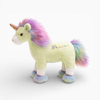Light Green Unicorn Plush with Rainbow Mane My Plushie