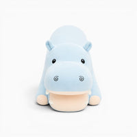 Long Blue Hippo Pillow My Plushie