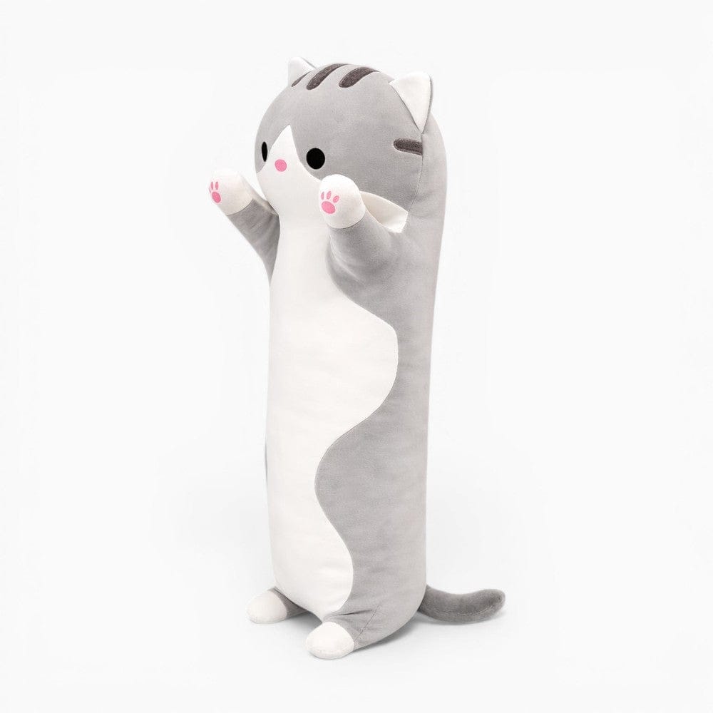 Long Grey White Cat Plush My Plushie