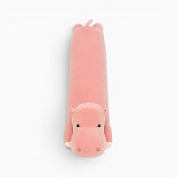 Long Pink Hippo Pillow My Plushie