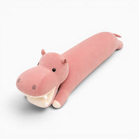 Long Pink Hippo Pillow My Plushie