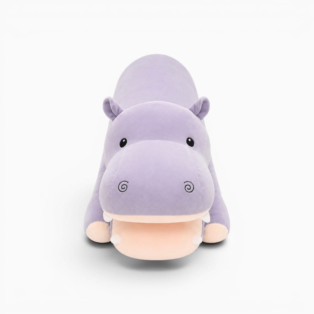 Long Purple Hippo Pillow My Plushie