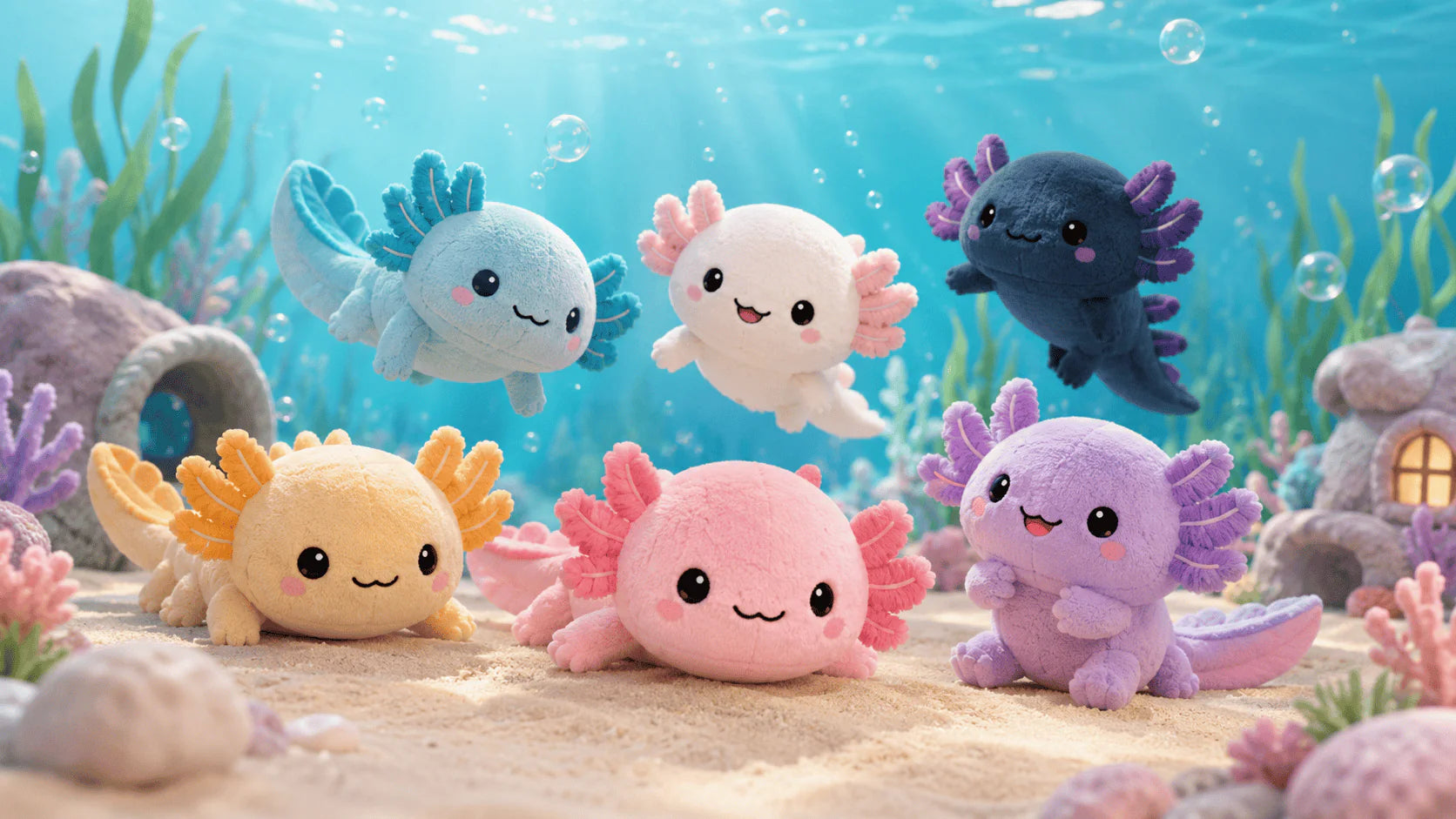 My Plushie Axolotls plushies