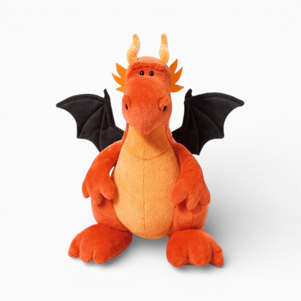 Orange Dragon Plush with Black Wings My Plushie