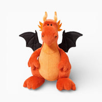 Orange Dragon Plush with Black Wings My Plushie