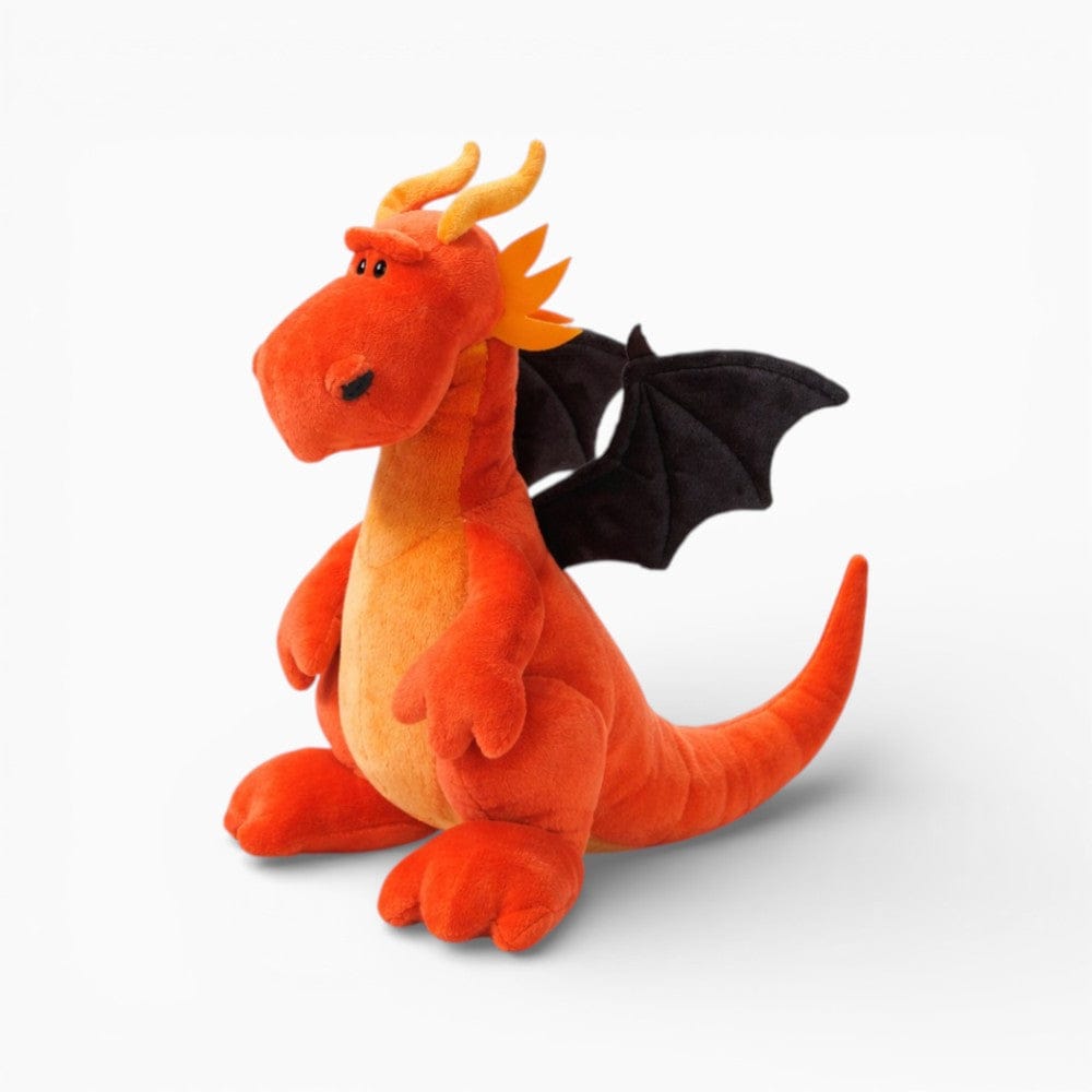 Orange Dragon Plush with Black Wings My Plushie