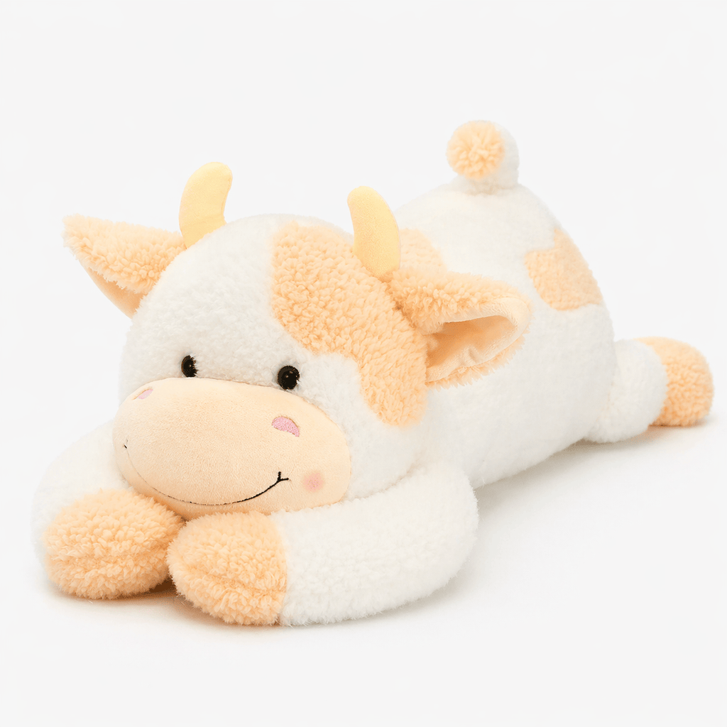 Orange White Large Cow Plush My Plushie
