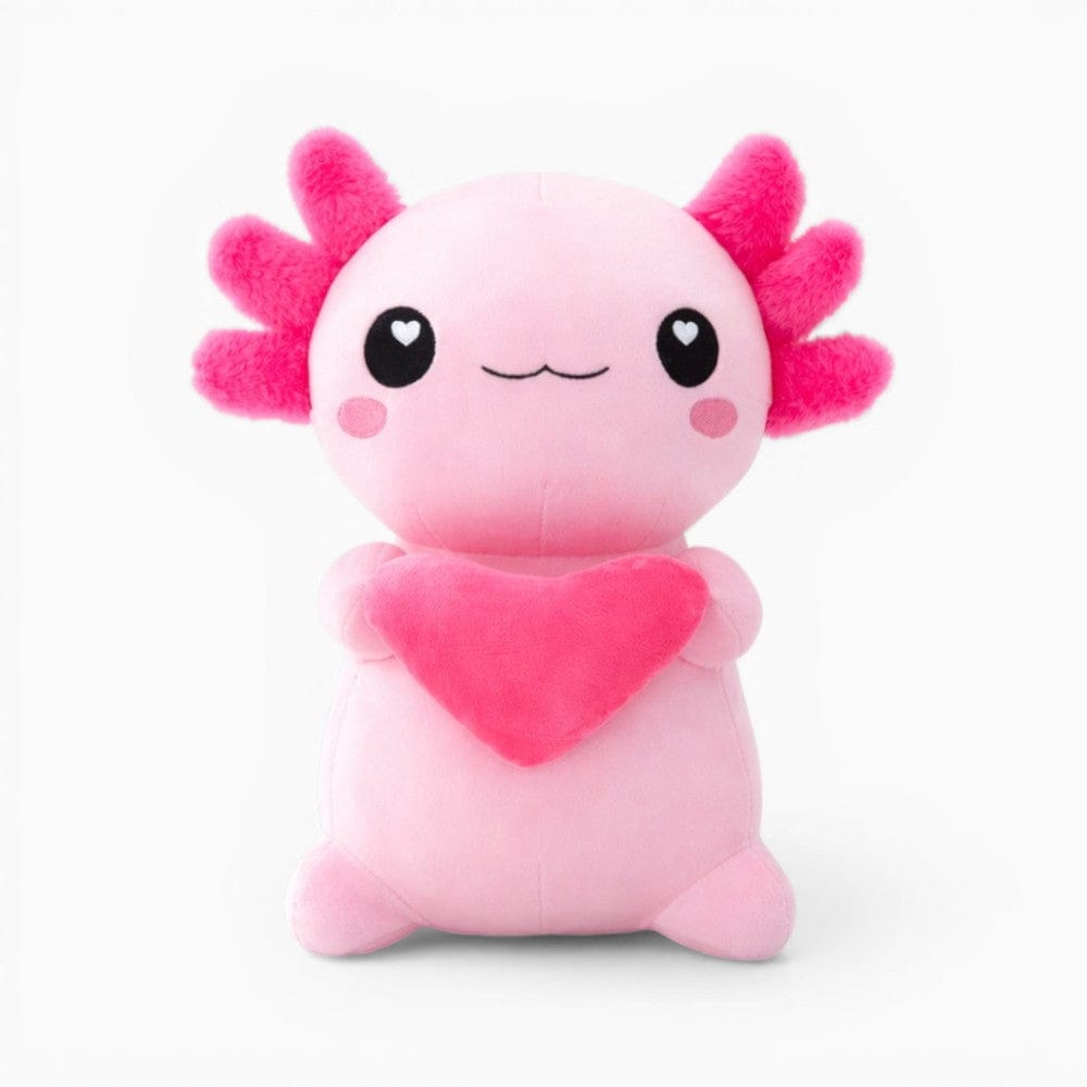 Pink Axolotl Plush with Heart Kawaii My Plushie