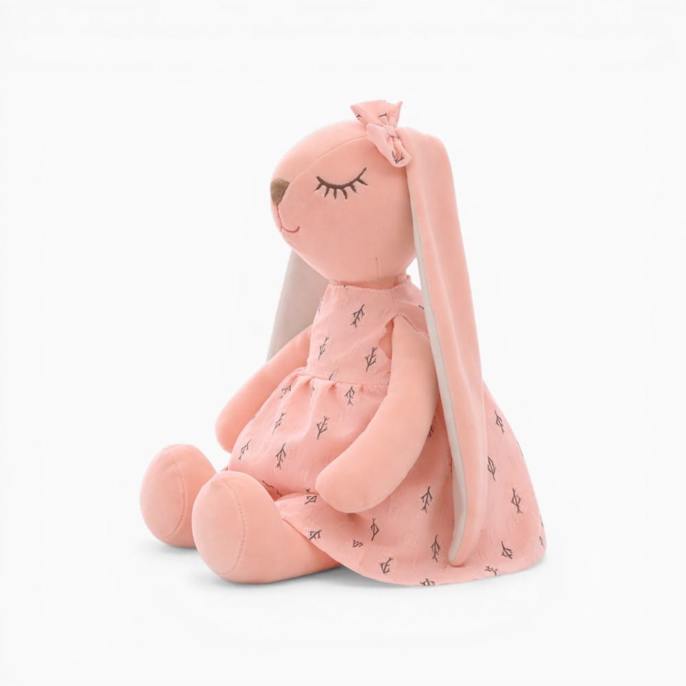 Pink Bunny Plush with Dress My Plushie