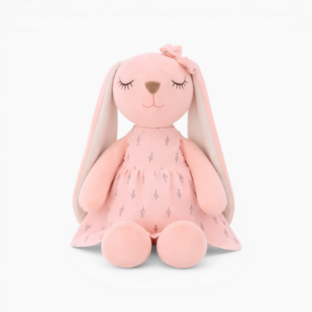 Pink Bunny Plush with Dress My Plushie