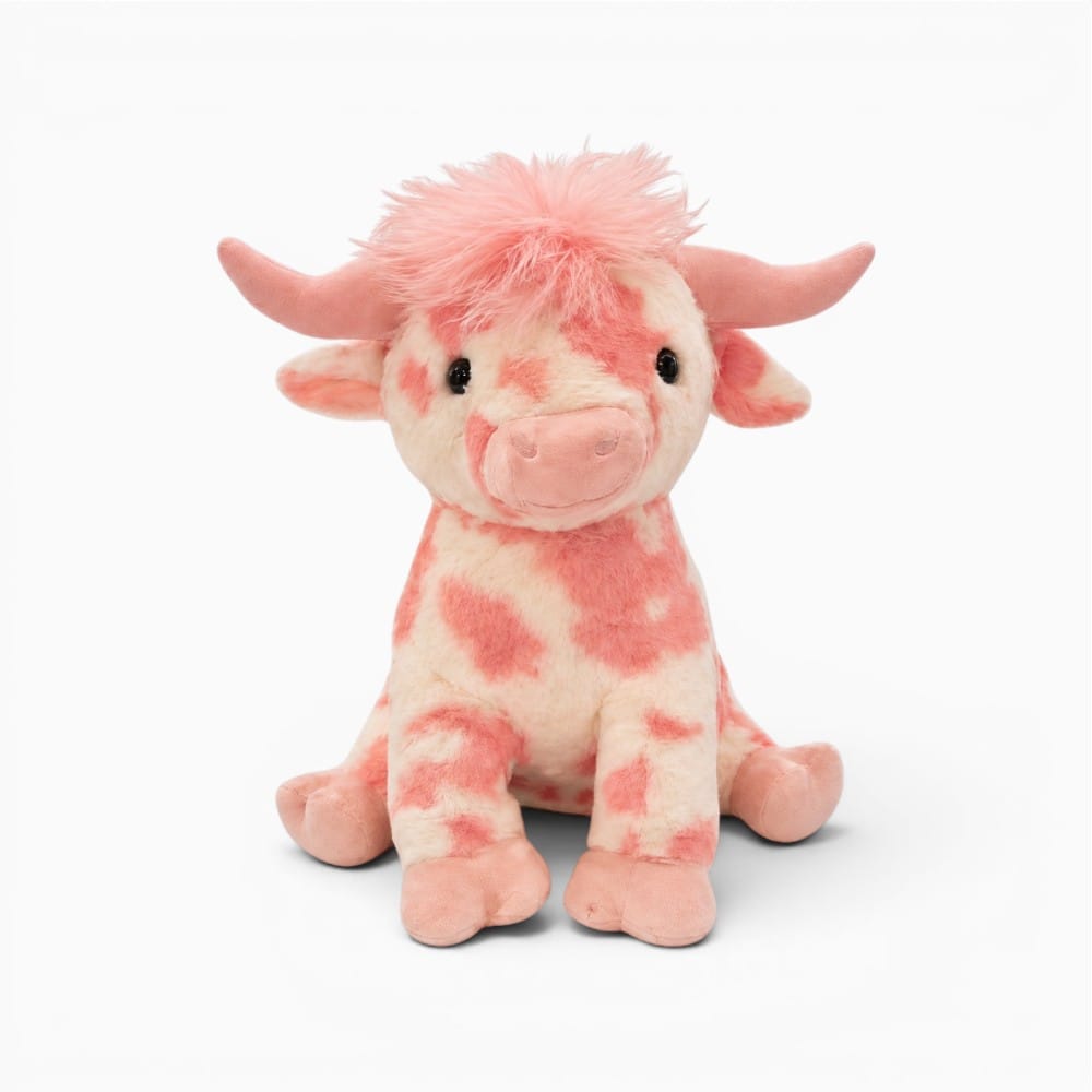 Pink Highland Cow Plush My Plushie