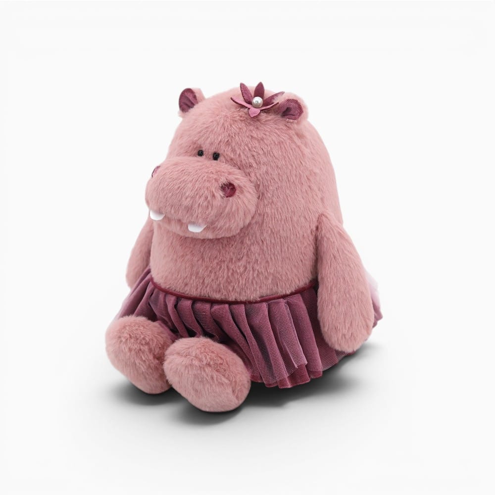 Pink Hippo Plush with Skirt My Plushie