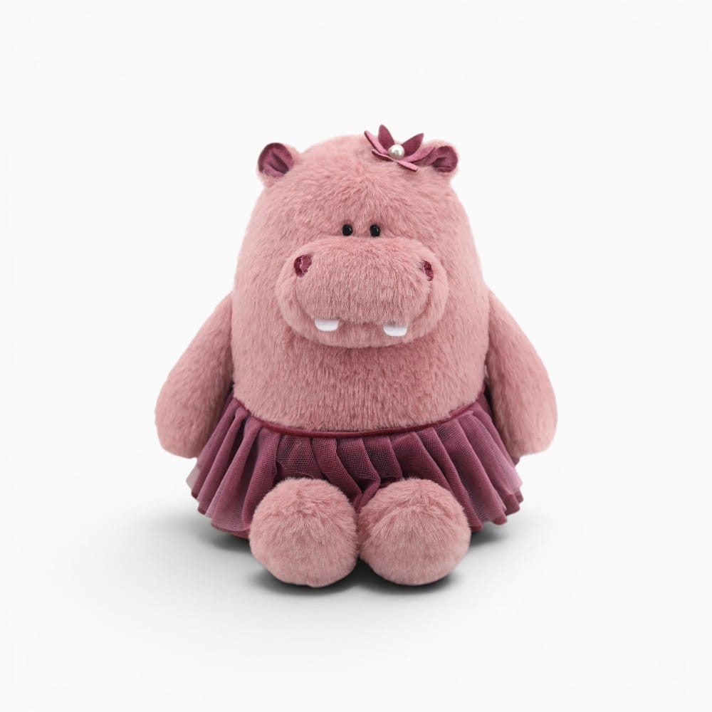 Pink Hippo Plush with Skirt My Plushie