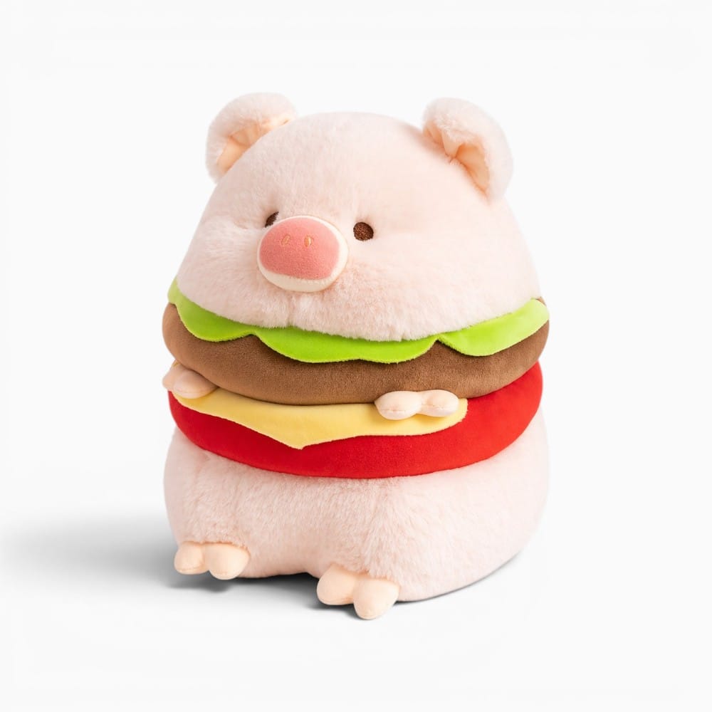 Pink Pig Burger Plush My Plushie