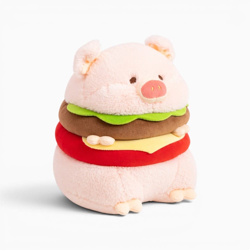 Pink Pig Burger Plush My Plushie