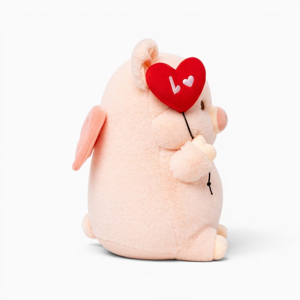 Pink Pig Plush with Heart My Plushie