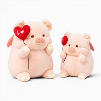 Pink Pig Plush with Heart My Plushie