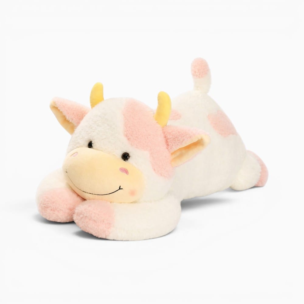 Pink White Large Cow Plush My Plushie