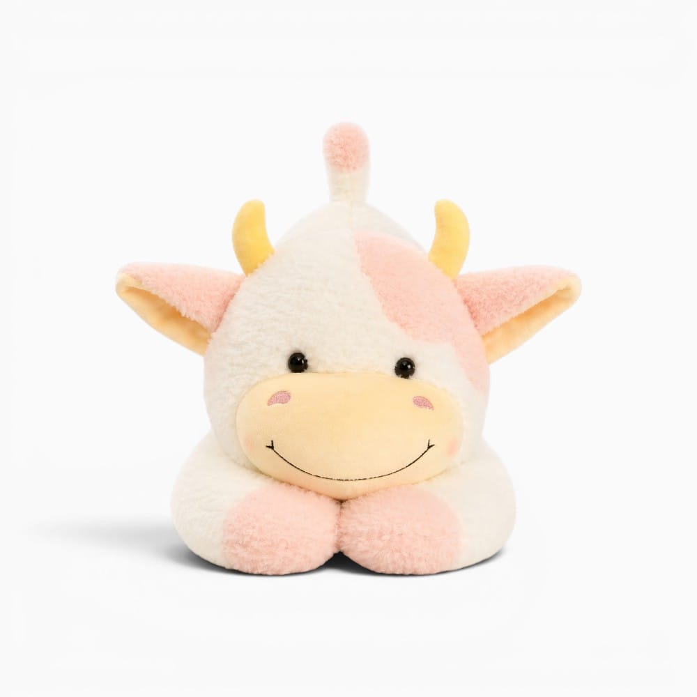 Pink White Large Cow Plush My Plushie