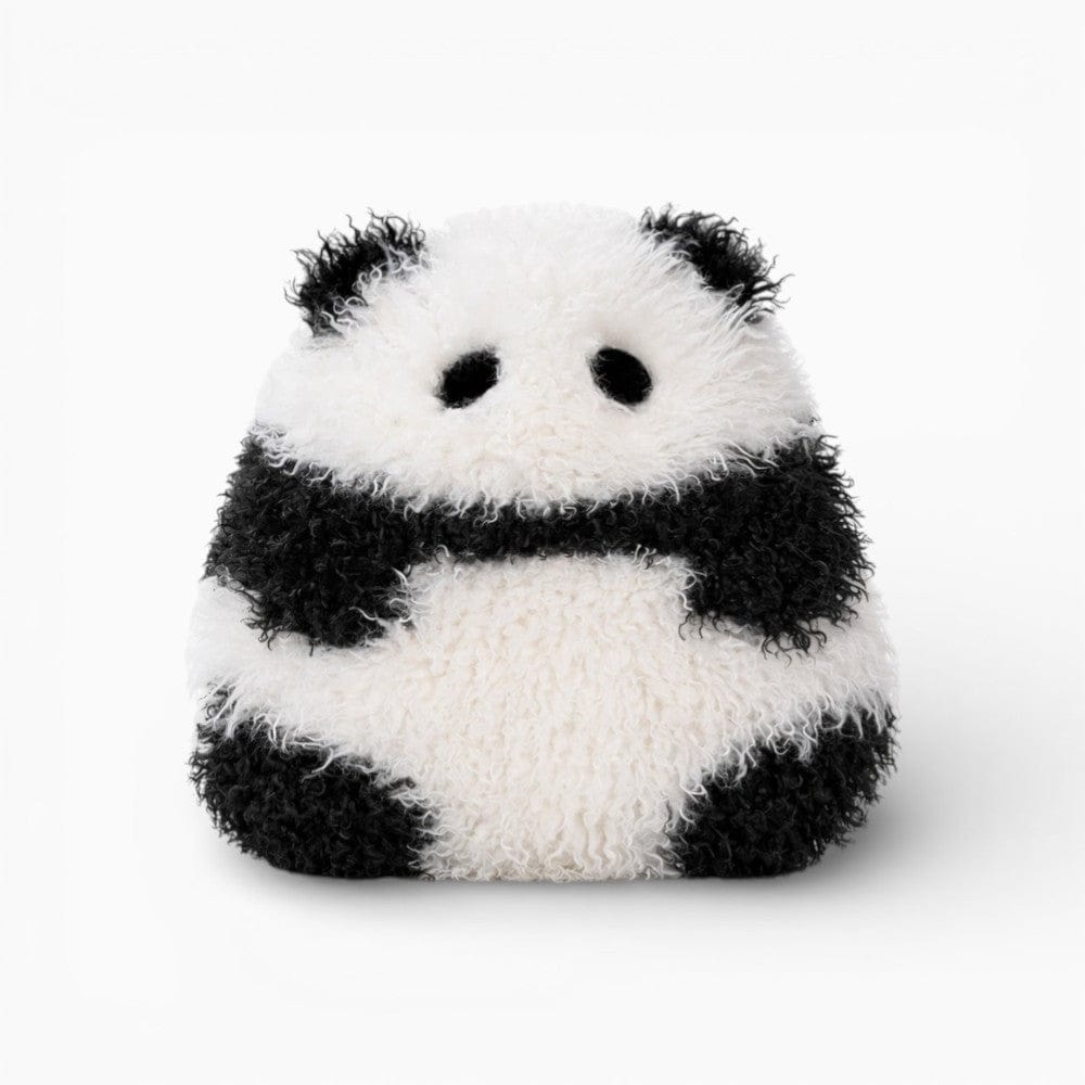 Round Fluffy Panda Pillow My Plushie