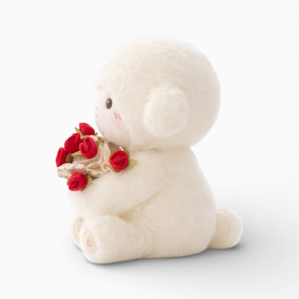 Sheep Plush with Rose Cute Lamb Plush Toy Valentine Gift My Plushie