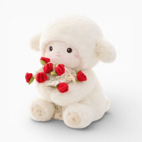 Sheep Plush with Rose Cute Lamb Plush Toy Valentine Gift My Plushie