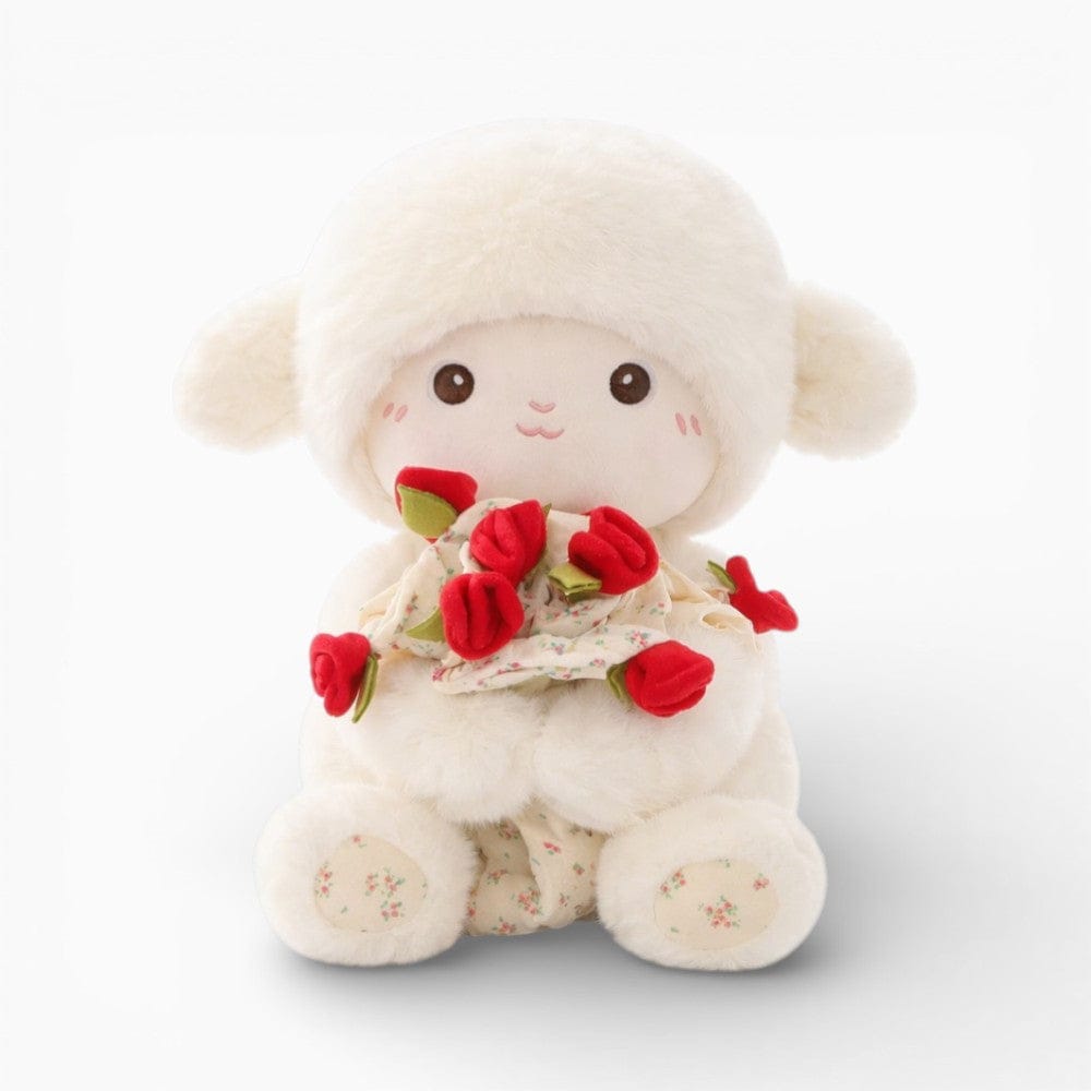 Sheep Plush with Rose Cute Lamb Plush Toy Valentine Gift My Plushie