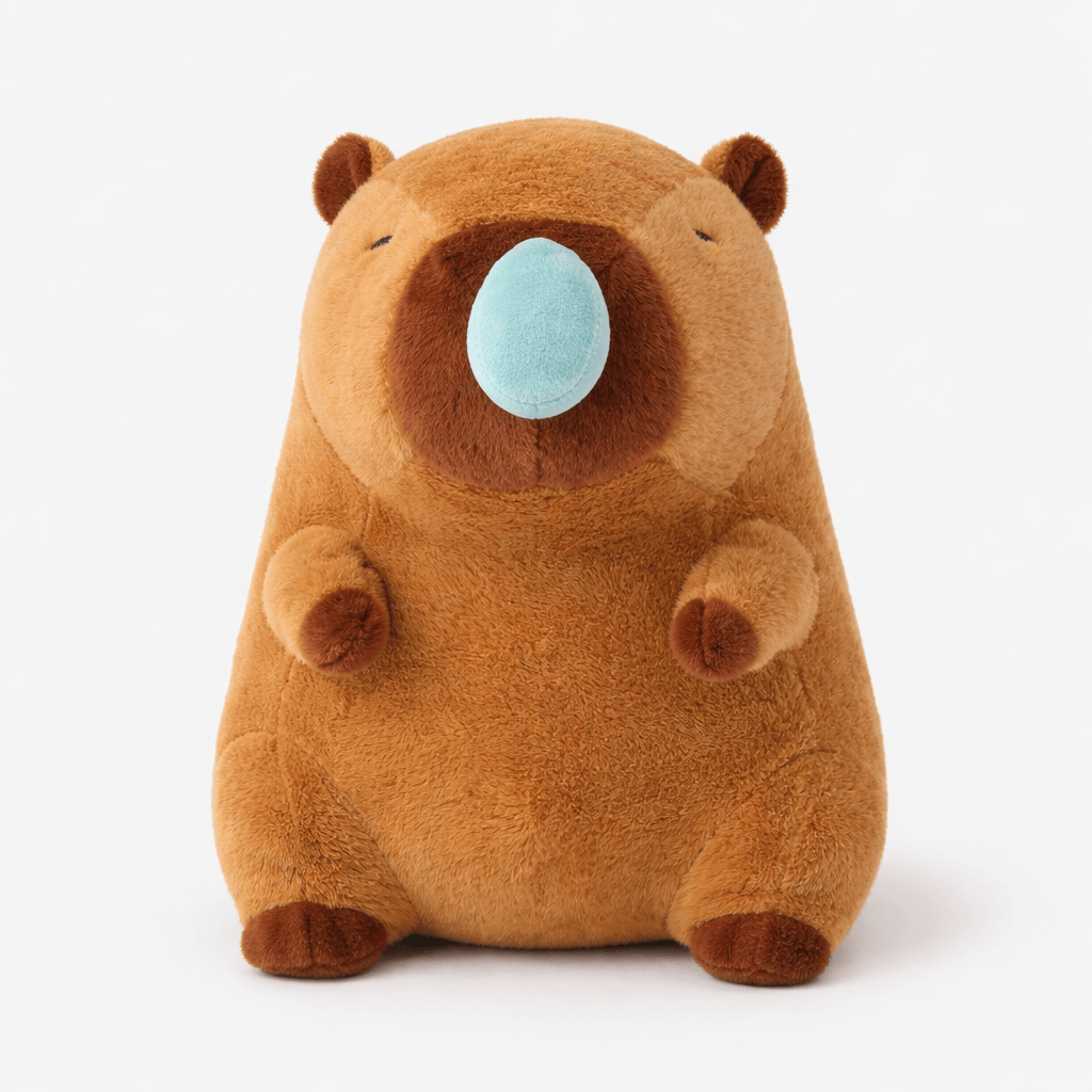 Sleeping Capybara Plush with Blue Nose Bubble My Plushie