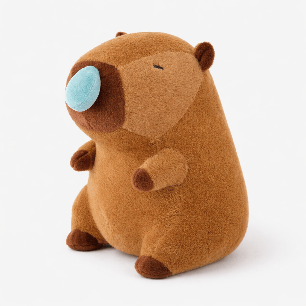 Sleeping Capybara Plush with Blue Nose Bubble My Plushie