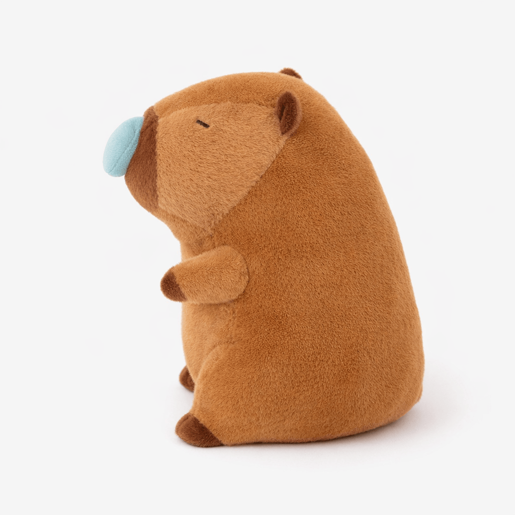 Sleeping Capybara Plush with Blue Nose Bubble My Plushie