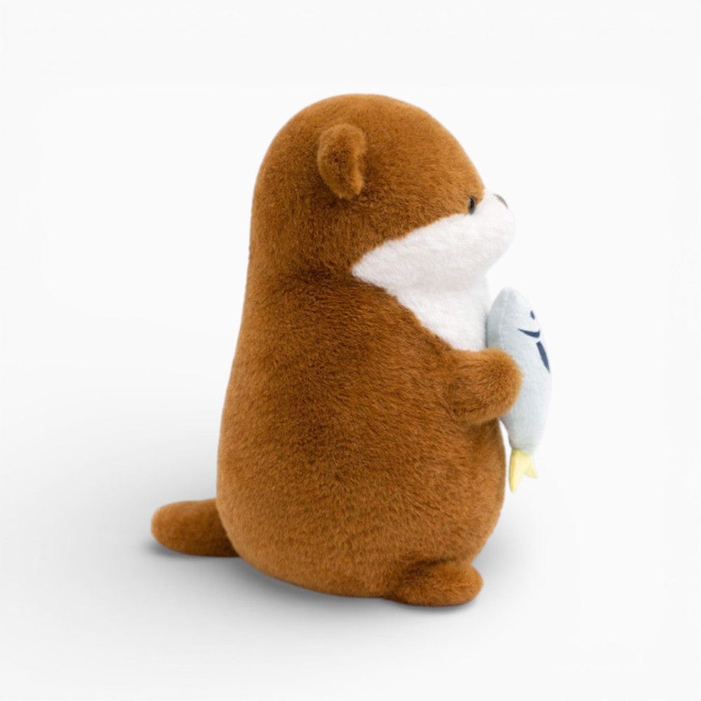 Small Otter Plush with Fish in Paws My Plushie