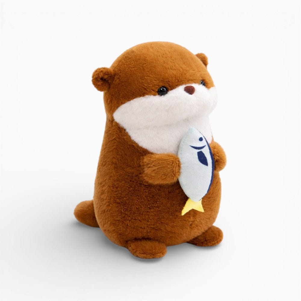 Small Otter Plush with Fish in Paws My Plushie