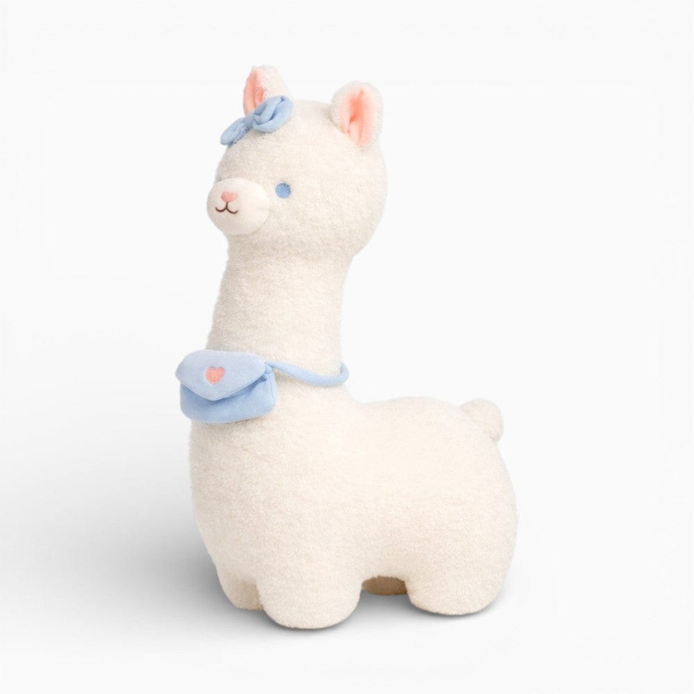 Soft Alpaca Plush with Small Bag and Bow My Plushie