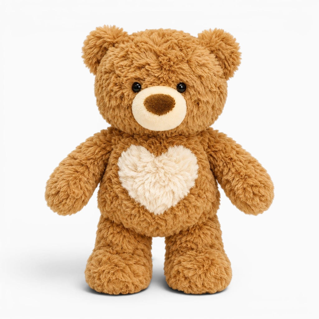 Soft Brown Teddy Bear with Heart My Plushie