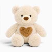 Soft White Teddy Bear with Heart My Plushie