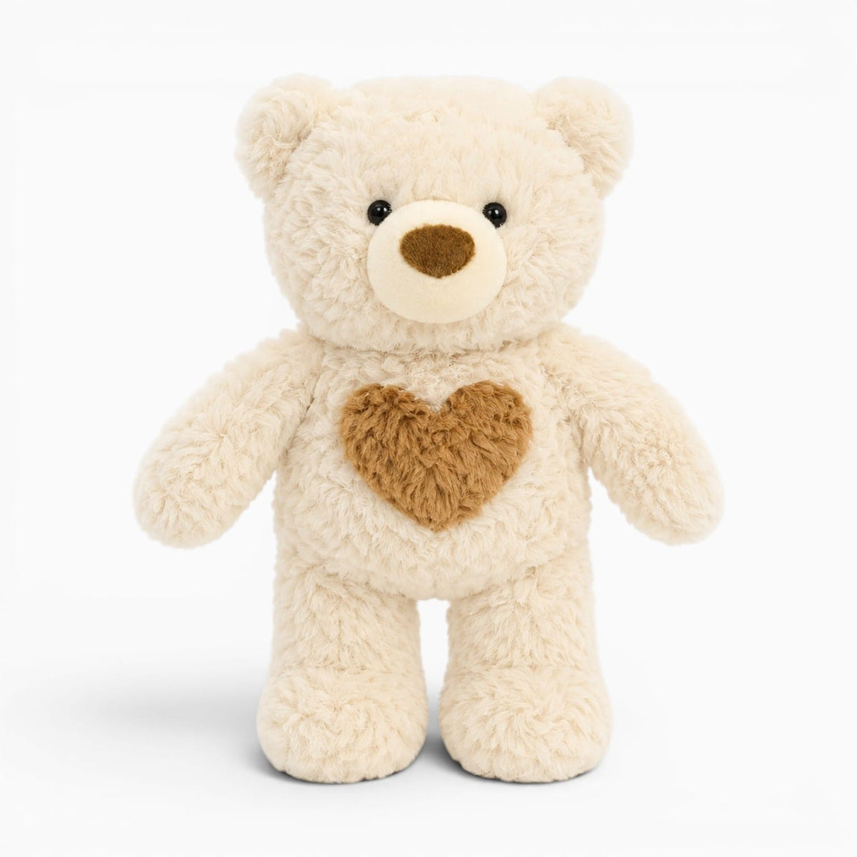 Soft White Teddy Bear with Heart My Plushie
