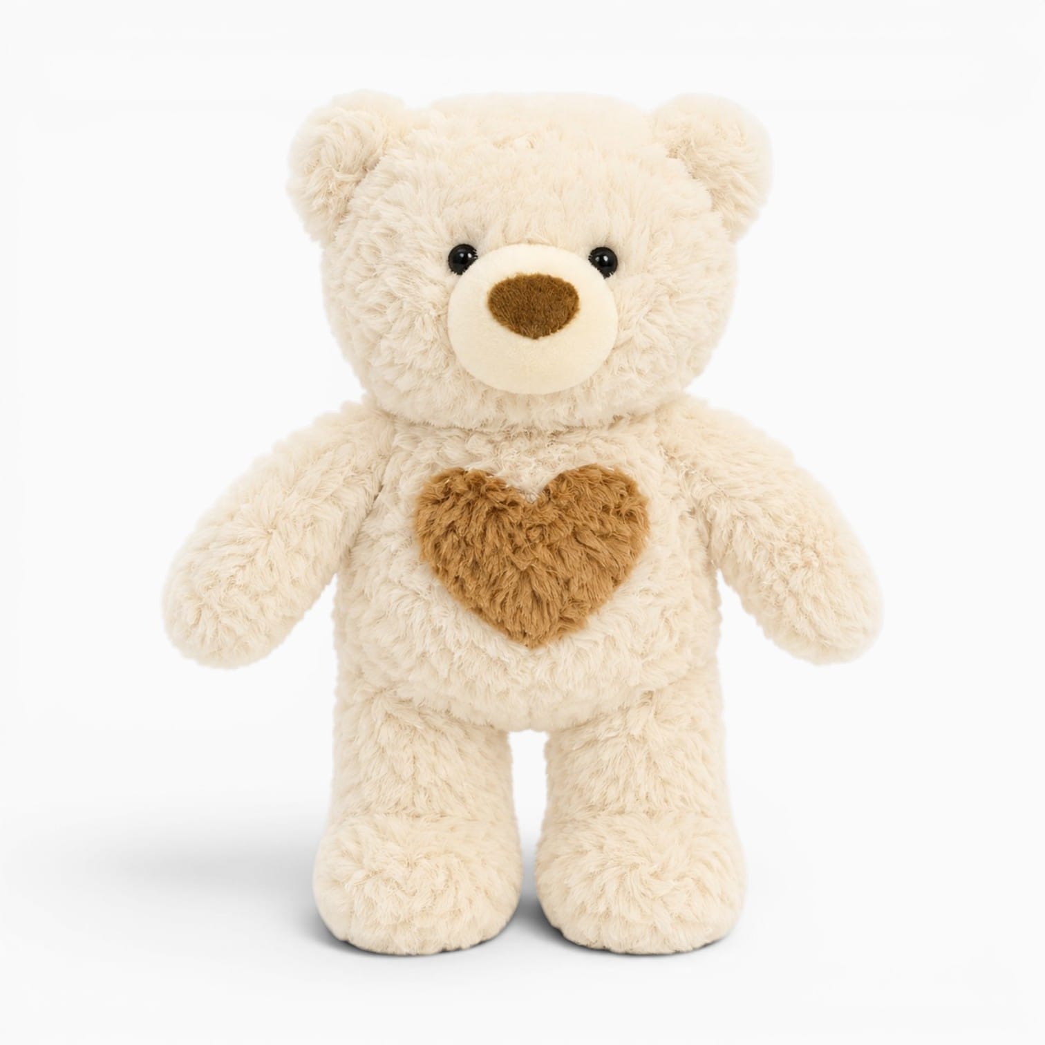 Soft White Teddy Bear with Heart My Plushie