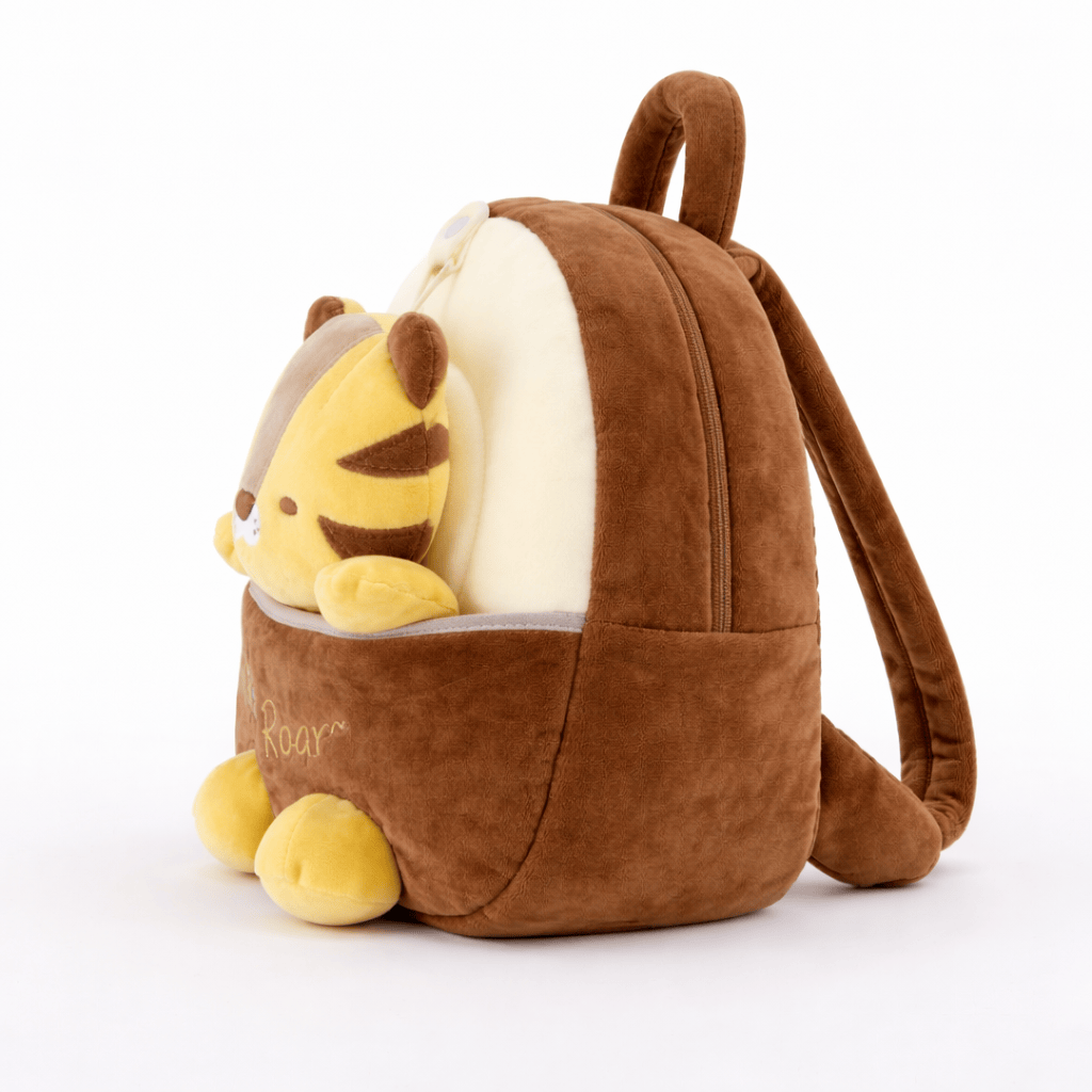 Tiger Backpack with Removable Plush Toy My Plushie