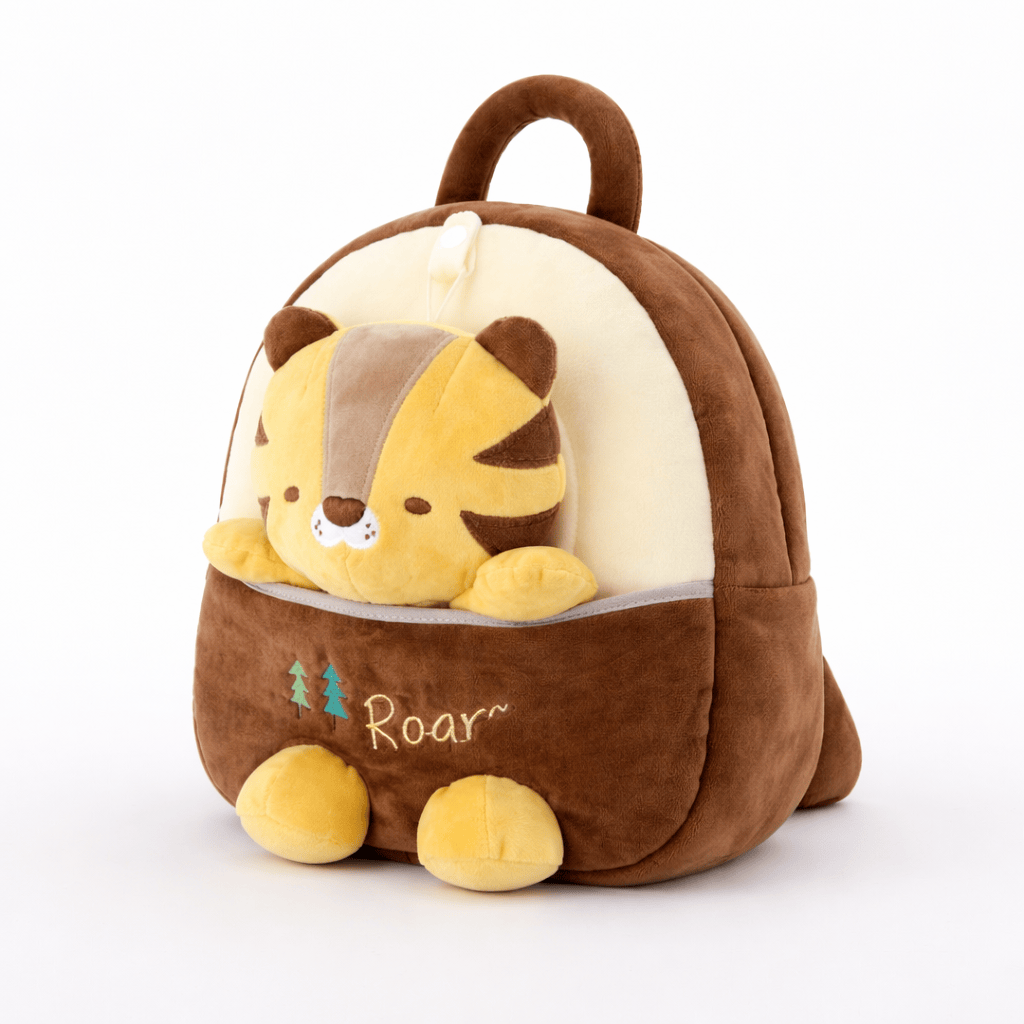 Tiger Backpack with Removable Plush Toy My Plushie