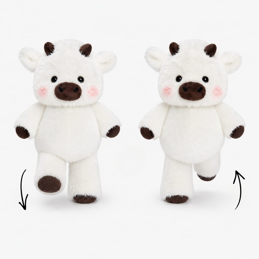 Walking White Highland Cow Plush My Plushie