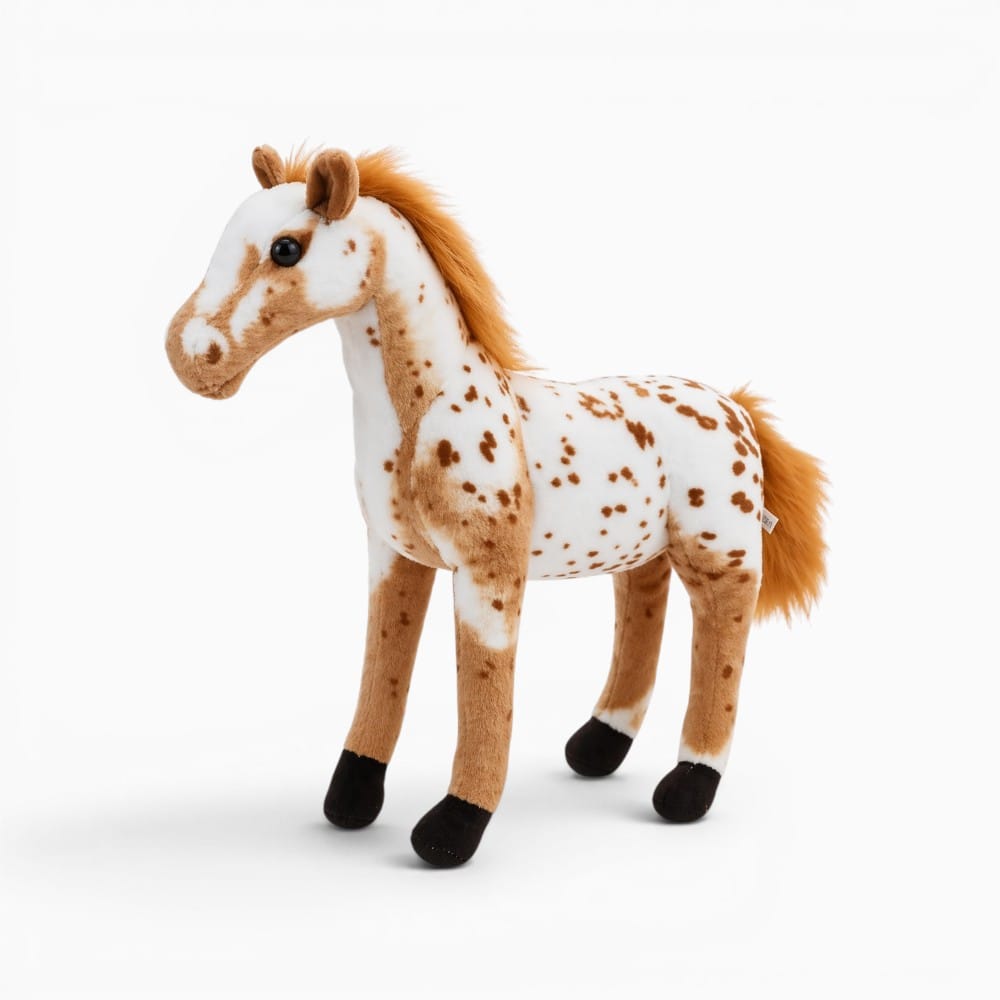 White Brown Spotted Horse Plush My Plushie