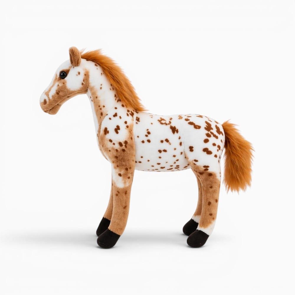White Brown Spotted Horse Plush My Plushie