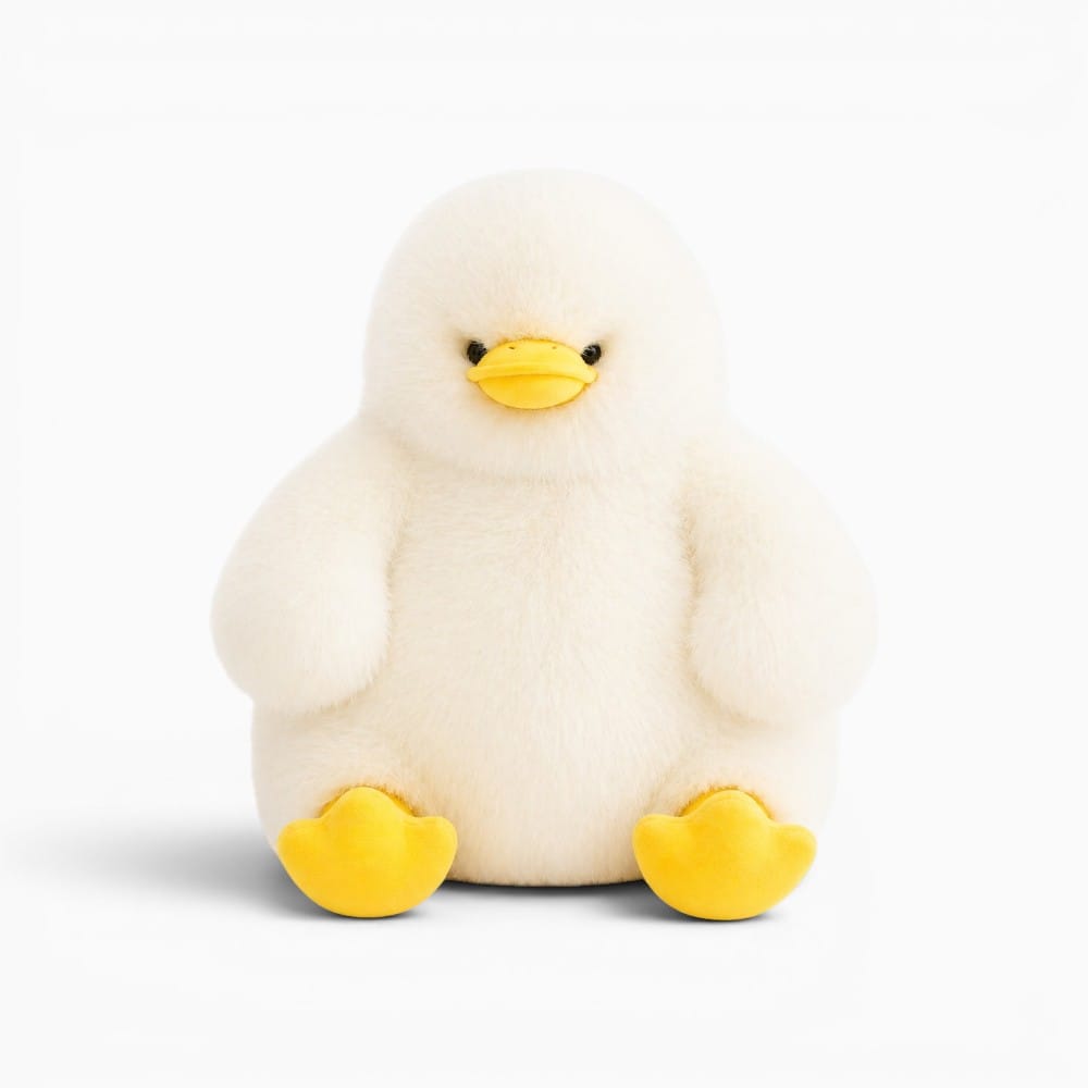 White Fluffy Duck Plush My Plushie