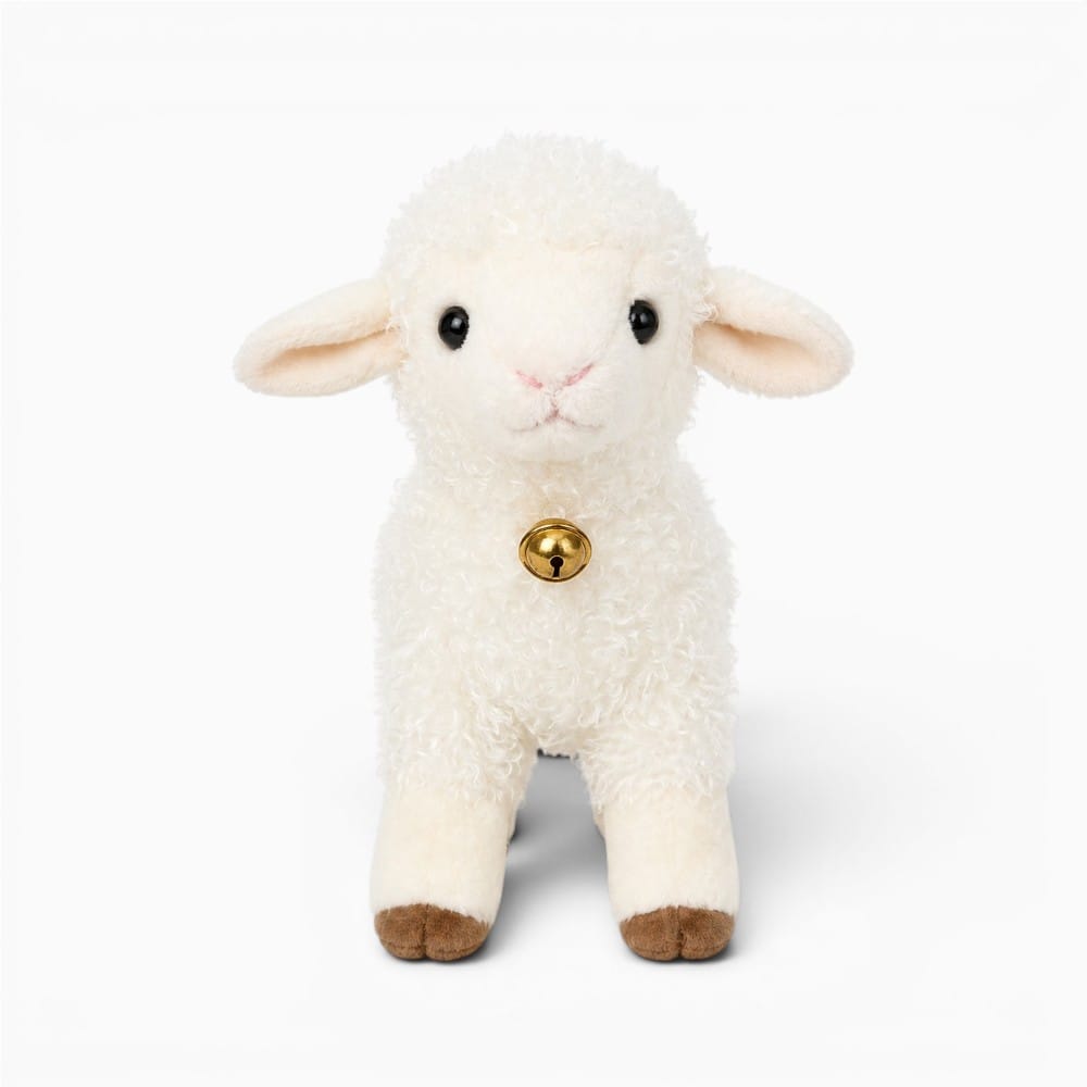 White Lamb Plush with Bell My Plushie