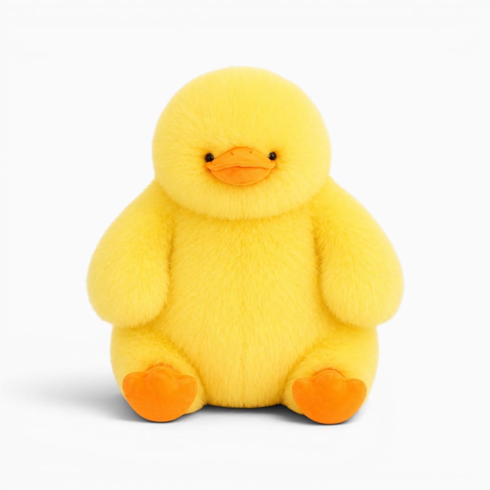 Yellow Fluffy Duck Plush My Plushie