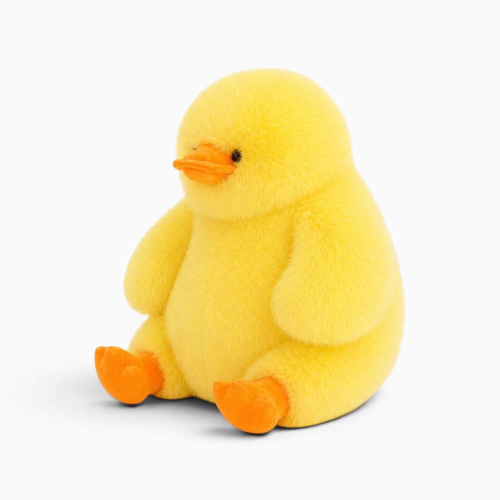 Yellow Fluffy Duck Plush My Plushie